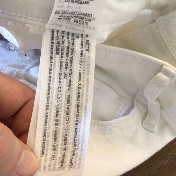 Hollister Juniors High Rise Super Skinny Stretch White Denim Jeans Size 9R - Picture 9 of 10